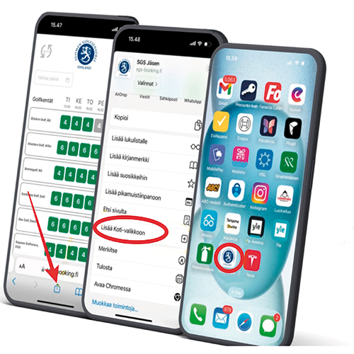 SGS- Booking näkymä