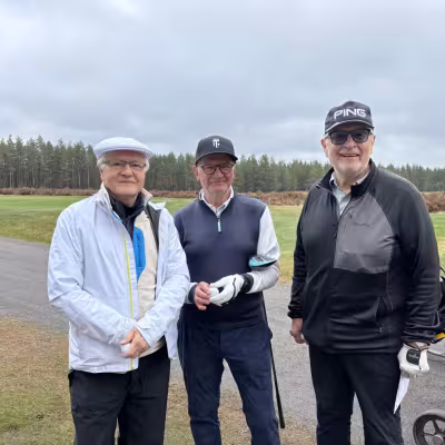 Lähdössä kierrokselle: Marko Moisio, Risto Pyykönen ja Nipa Ronikonmäki